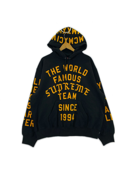 Supreme パーカー 23ss Team Flocked Hooded Sweatshirt M