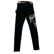 HYSTERIC GLAMOUR パンツ THEE HYSTERIC XXX プリント スキニーパンツ 黒