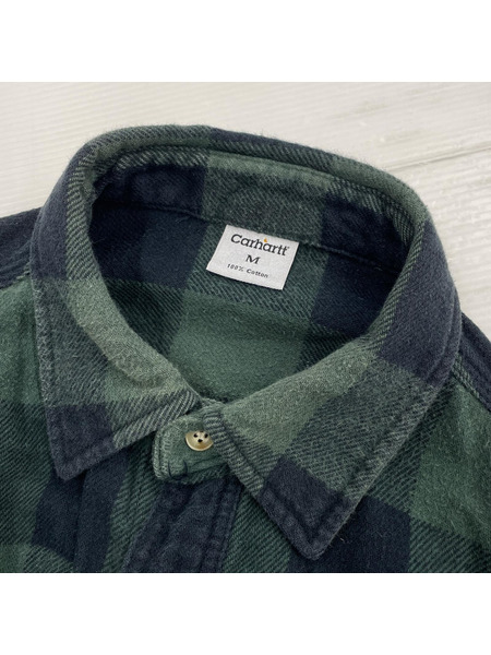 Carhartt 長袖シャツ 90s-00s L/S チェック柄シャツ 緑