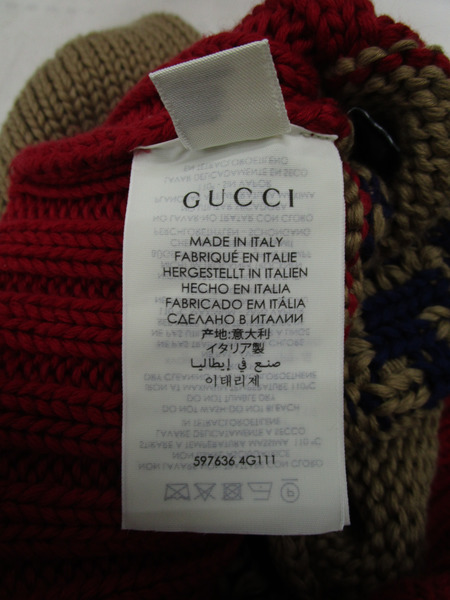 GUCCI/ニットキャップ/GG柄/L[値下]