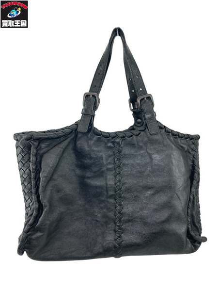 Bottega Veneta/レザーハンドバッグ/BLK