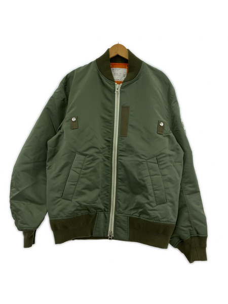 Sacai ジャケット Nylon Twill Blouson 3 カーキ
