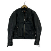 レザージャケット KADOYA スタンドカラー シングルライダースジャケット（M）