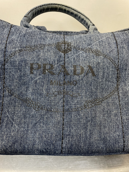 PRADA デニムカナパ ハンドバッグ[値下]