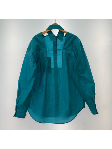 MAISON SPECIAL 長袖シャツ Crash Silky Over Shirt/ブルー/21231315105