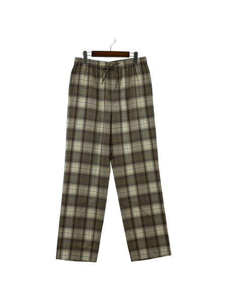 AURALEE SUPER LIGHT WOOL CHECK EASY SLACKS 4 ベージュ系[値下]