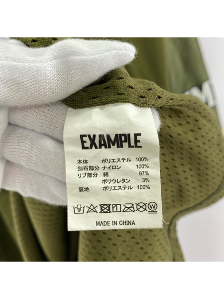 EXAMPLE 半袖シャツ 22SS MESHSATIN ゲームシャツ/カーキ