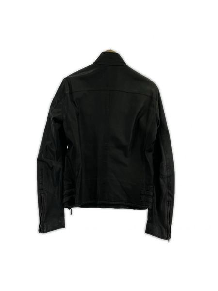 ATTACHMENT レザージャケット シープスキン ダブル ライダースジャケット(L) ブラック