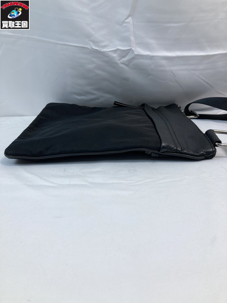 FENDI フェンディ ナイロン レザー ショルダーバッグ ブラック