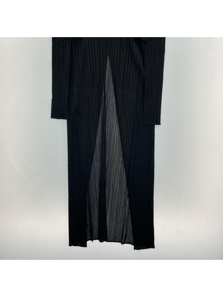 PLEATS PLEASE カーディガン プリーツ ロング 黒(2)