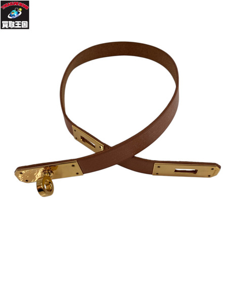 アクセサリー HERMES/ケリーブレス50/キャメル