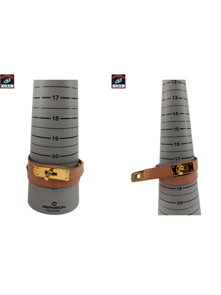 アクセサリー HERMES/ケリーブレス50/キャメル