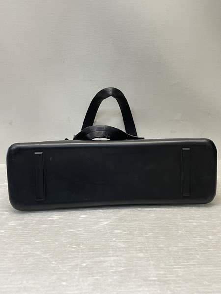 PRADA レザー×ウール ハンドバッグ 黒×カーキ