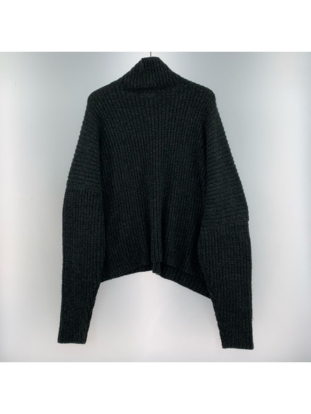 sulvam ニット・セーター HIGH NECK OVER KNIT (M) S0-K05-830 チャコール