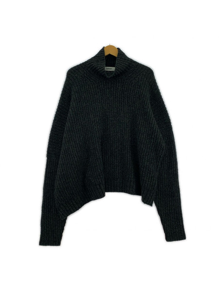 sulvam ニット・セーター HIGH NECK OVER KNIT (M) S0-K05-830 チャコール