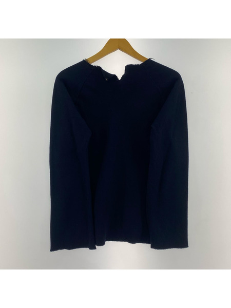 tricot COMME des GARCONS 02AW ハートワッペン スパンコールデザインニット M紺