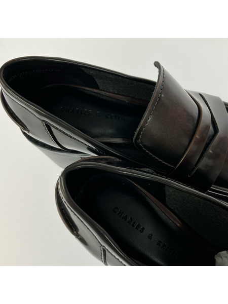 charles＆keith ローファー ペニーローファーパンプス ブラウン (35) 未使用
