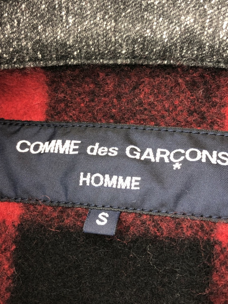 COMME des GARCONS チェック切替ワークジャケット S[値下]