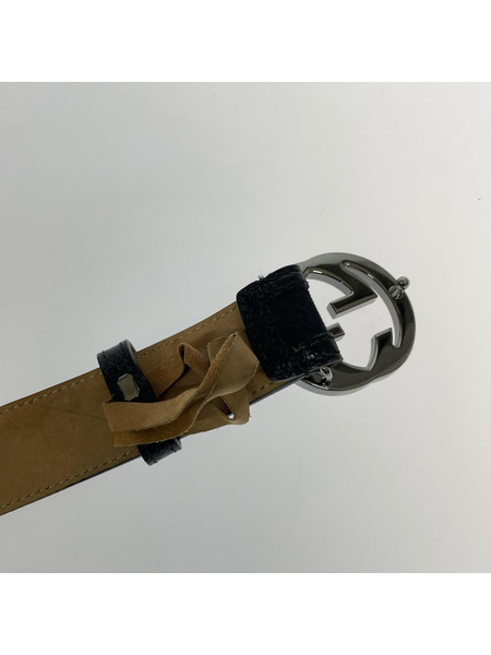 小物 GUCCI インターロッキング レザーベルト