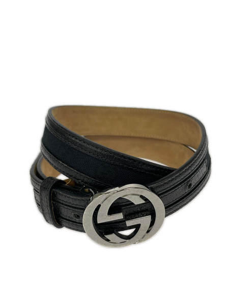 小物 GUCCI インターロッキング レザーベルト
