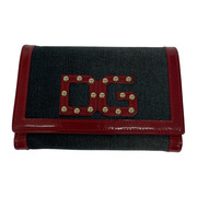DOLCE&GABBANA コンパクトウォレット 二ツ折リ財布 デニム レッド