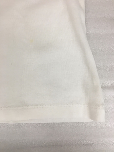 CELINE　レディースラグ衣料 トリオンフロゴ スタッズ Tシャツ (L) 白オレンジ