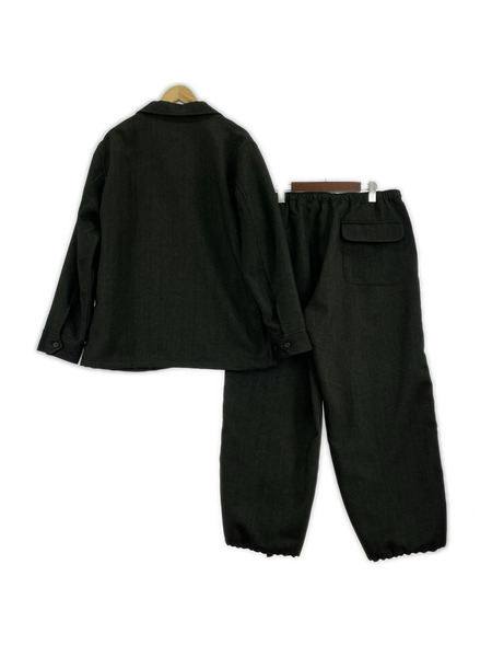 South2 West8 セットアップ ヘリンボーン織 セットアップ 緑 S