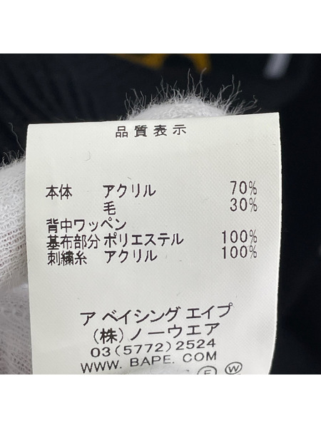 A BATHING APE×KID CUDI カーディガン 001KNG731901X 黒 (M)