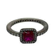 PANDORA 指輪・リング スクエア スパークル ハロリング