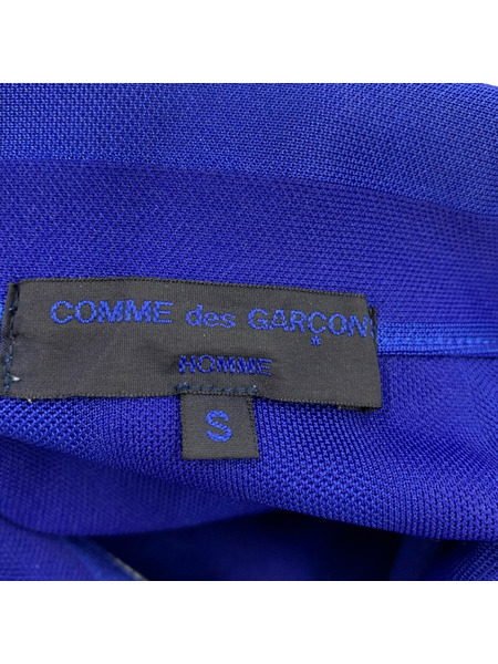 COMME des GARCONS 長袖シャツ HOMME 切替 ストライプ 19 青(S)