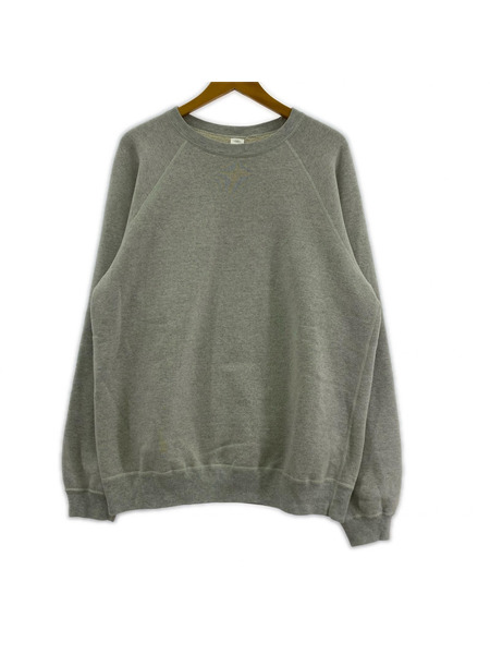 FRONT 11201 スウェット・トレーナー Crew Neck Sweatshirt ラグランスウェット グレー