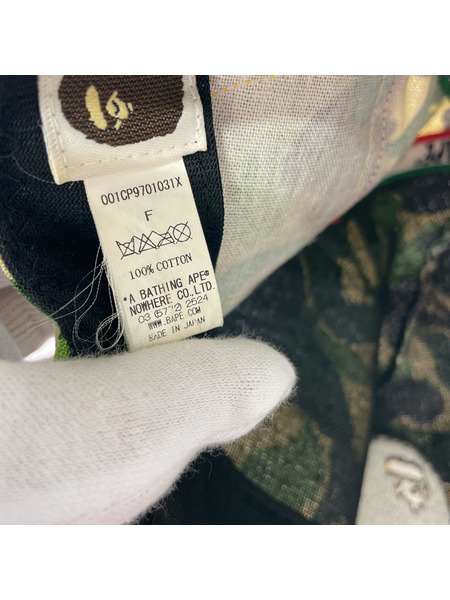 A BATHING APE キャップ カモキャップ/カーキ