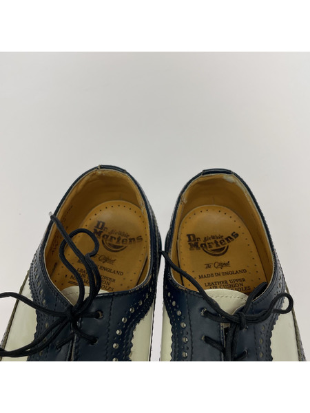 ドクターマーチン ウィングチップシューズ ホワイト/ブラウン/ネイビー Dr.Martens シューズ ウィングチップ 紺白 UK9｜商品番号