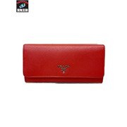 PRADA サフィアーノメタル ロングウォレット レッド