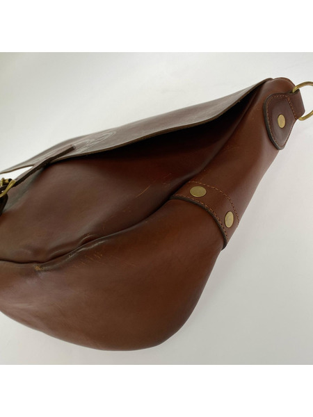 VASCO LEATHER POSTMAN SHOULDER BAG ブラウン
