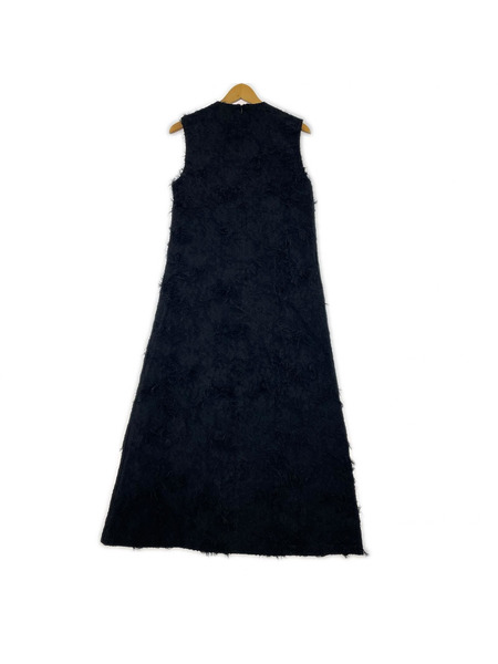 sahara Cut Jacquard Laceup Dress F ブラック