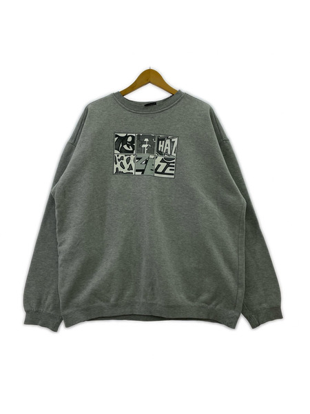 スウェット・トレーナー ERIC HAZE プリントスウェット LGY