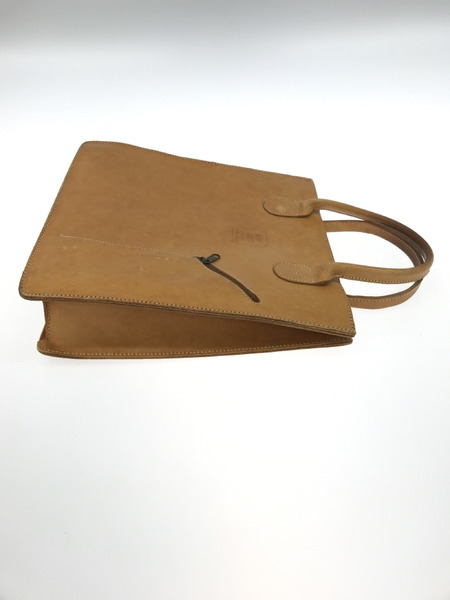LEDER WOLF ヌメ革 オールレザートートバッグ キャメル