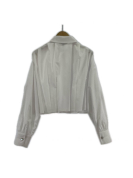 Sister Jane 長袖シャツ プリーツシャツ/ホワイト