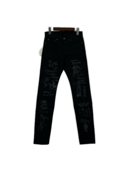 HYSTERIC GLAMOUR DESTROY ALL MONSTERS/CULT DAM PATTERN 黒