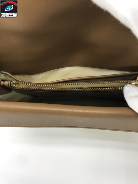 Tory Burch ショルダーバッグ ボア レザー 白茶