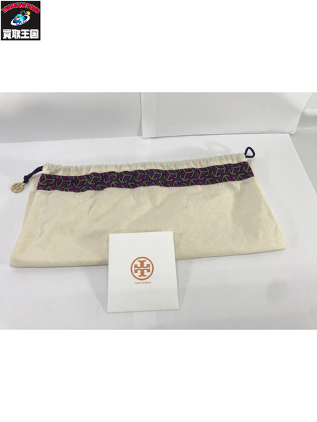 Tory Burch ショルダーバッグ ボア レザー 白茶