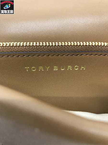 Tory Burch ショルダーバッグ ボア レザー 白茶
