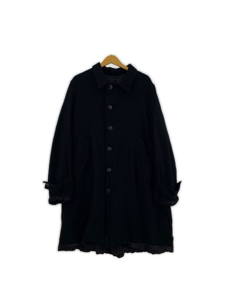 DISCOVERED ジャケット 縮絨ウールロングコート ブラック サイズ2