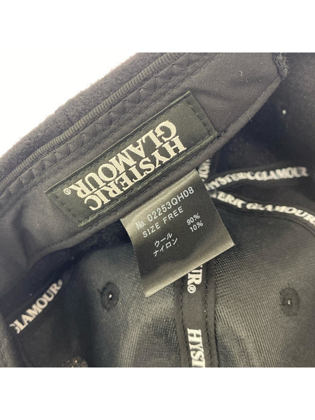 HYSTERIC GLAMOUR キャップ VIXEN LINE刺繍 キャップ BLK