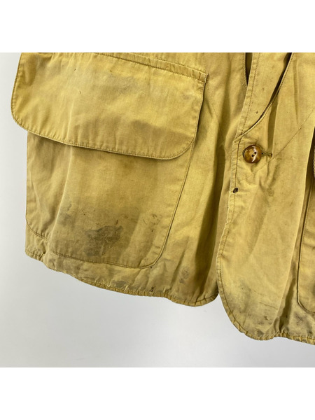 OLD・VINTAGE ジレ・ベスト 40s  ハーフムーン ハンティングベスト BEG