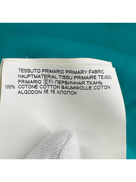 MAISON MARGIELA STEREOTYPE HOODY ワッペンデザインフーディ 46 ターコイズ