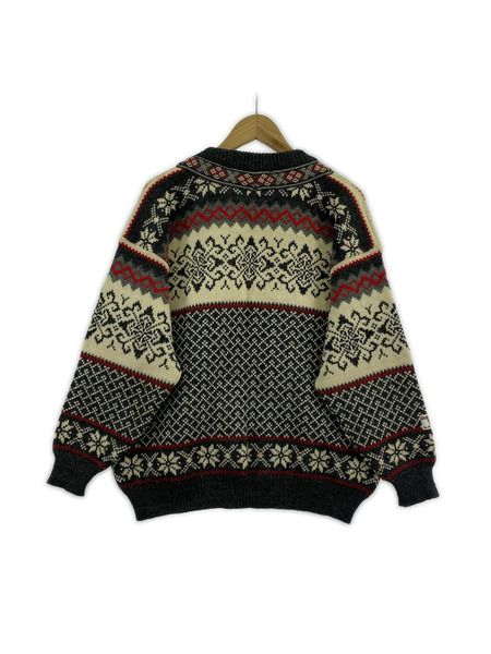 OLD・VINTAGE カーディガン Nordstrikk  ノルディック柄 ノルウェー製 S