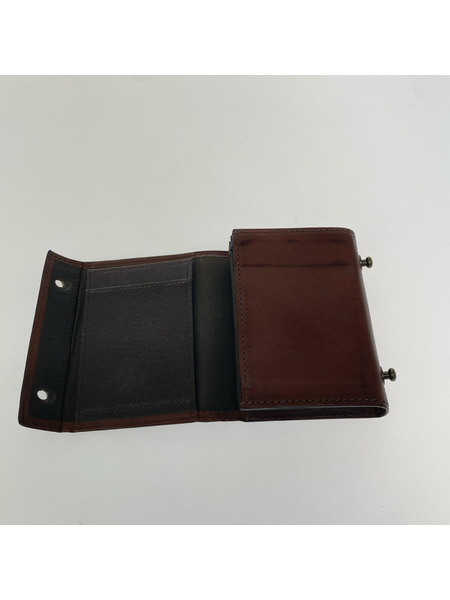 コンパクトウォレット m+ millefoglie Ⅱ P25 tabacco×choco
