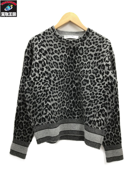 Christian Dior レオパード カシミヤ×ナイ